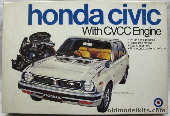 Entex 1/16 Honda Civic With CVCC Engine - (ex-Nitto Kagaku), 9021 plastic model kit